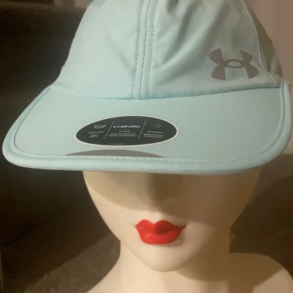 Under Amor Baby Blue Running Cap NWT - Picture 4 of 8